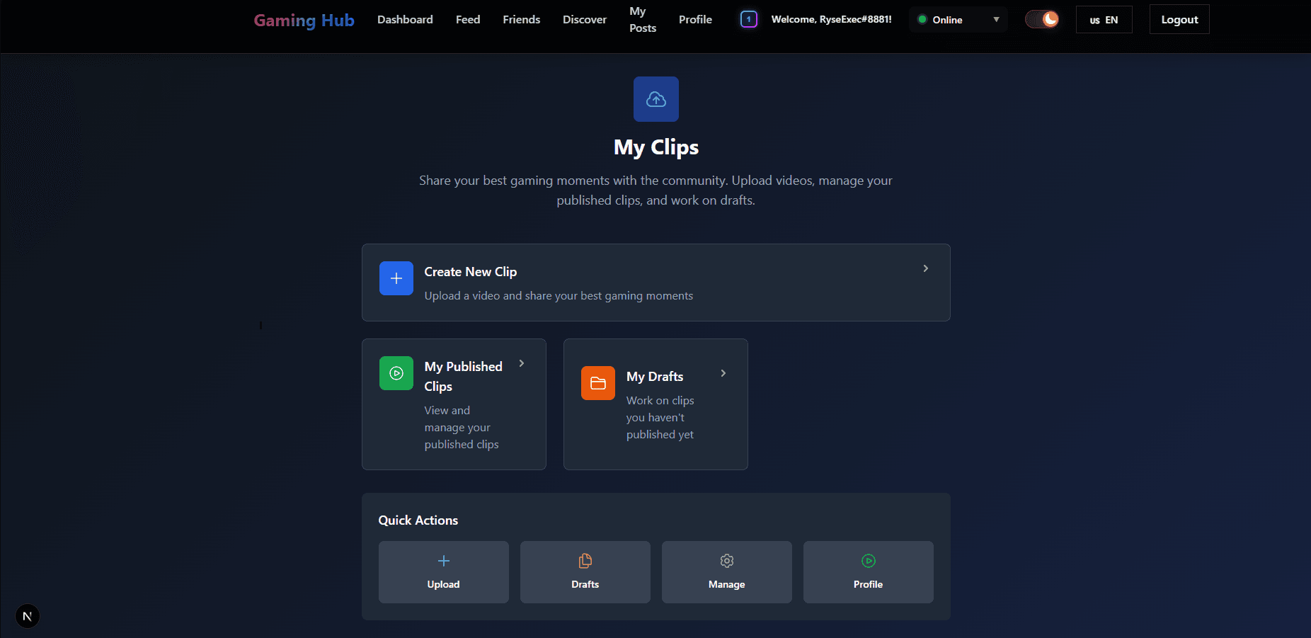 Clips page preview